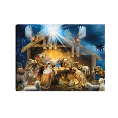 Cuadro decorativo Natividad II técnica mixta Pesebre