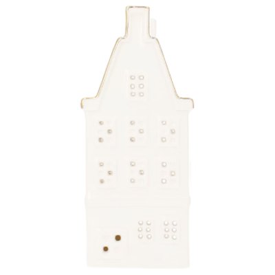 Figura decorativa navideña de casa Villa de porcelana