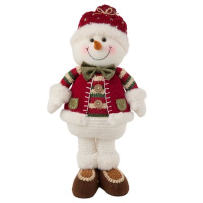 Figura de tela de muñeco nieve