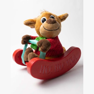 Peluche navideño de reno de 22 cm